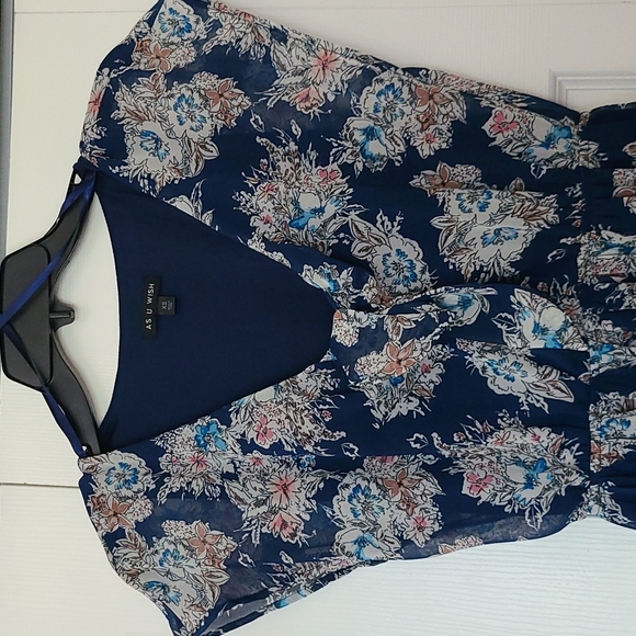 As U Wish long maxi blue floral dress - Picture 2 of 11